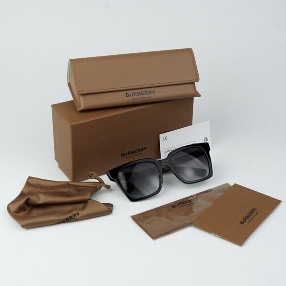 NEW Burberry BE4335 39298G Black Grey Square Women Sunglasses BE 4335 main image 5